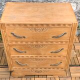 Commode art déco 1930 en bois brut
