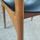 Pair of Scandinavian black skai chair 60's
