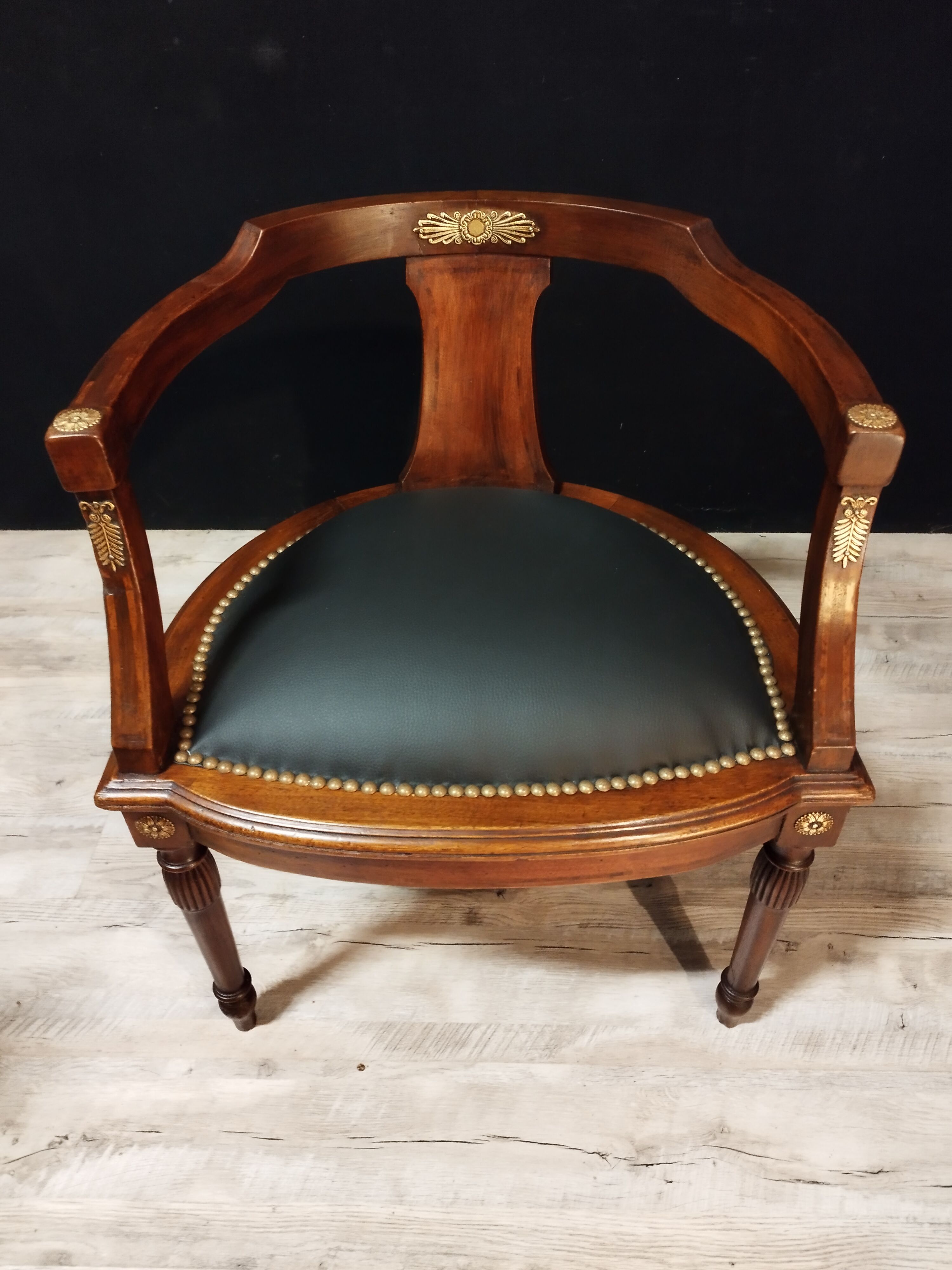 Empire office chair in mahogany