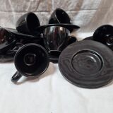 6 tasses à café noires Krups, 1980
