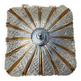 DKN Leuchte "sunburst" ceiling / wall light, RZB, two-tone, vintage, 1950s