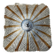 DKN Leuchte "sunburst" ceiling / wall light, RZB, two-tone, vintage, 1950s