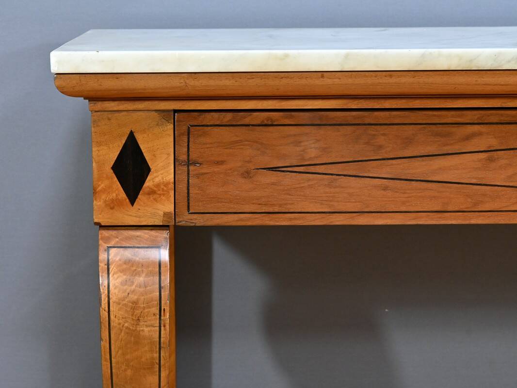 Walnut Burl Console, Restoration Period – Early 19th Century