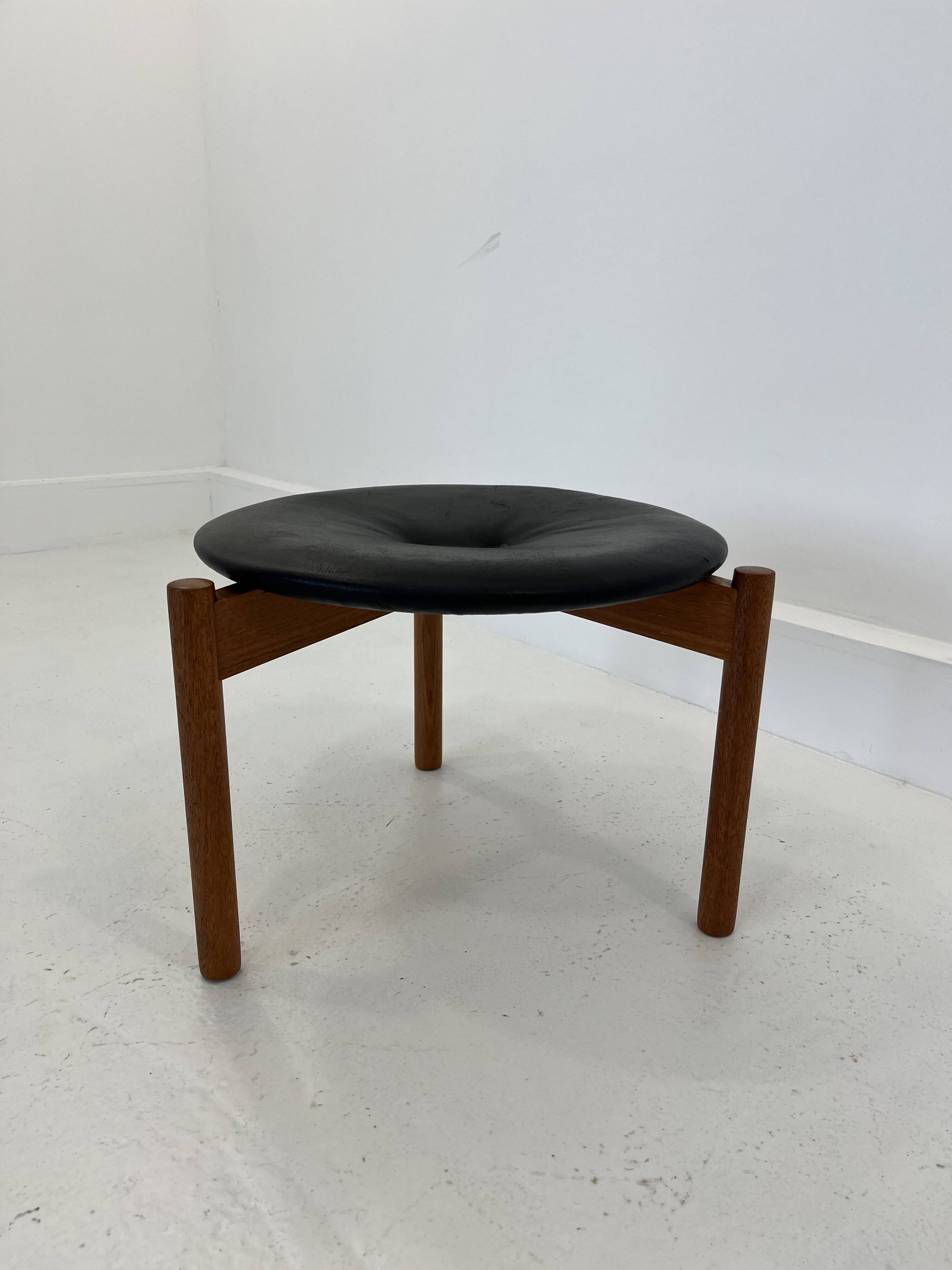 Swedish Stool by Uno & Östen Kristiansson for Luxus, 1950s