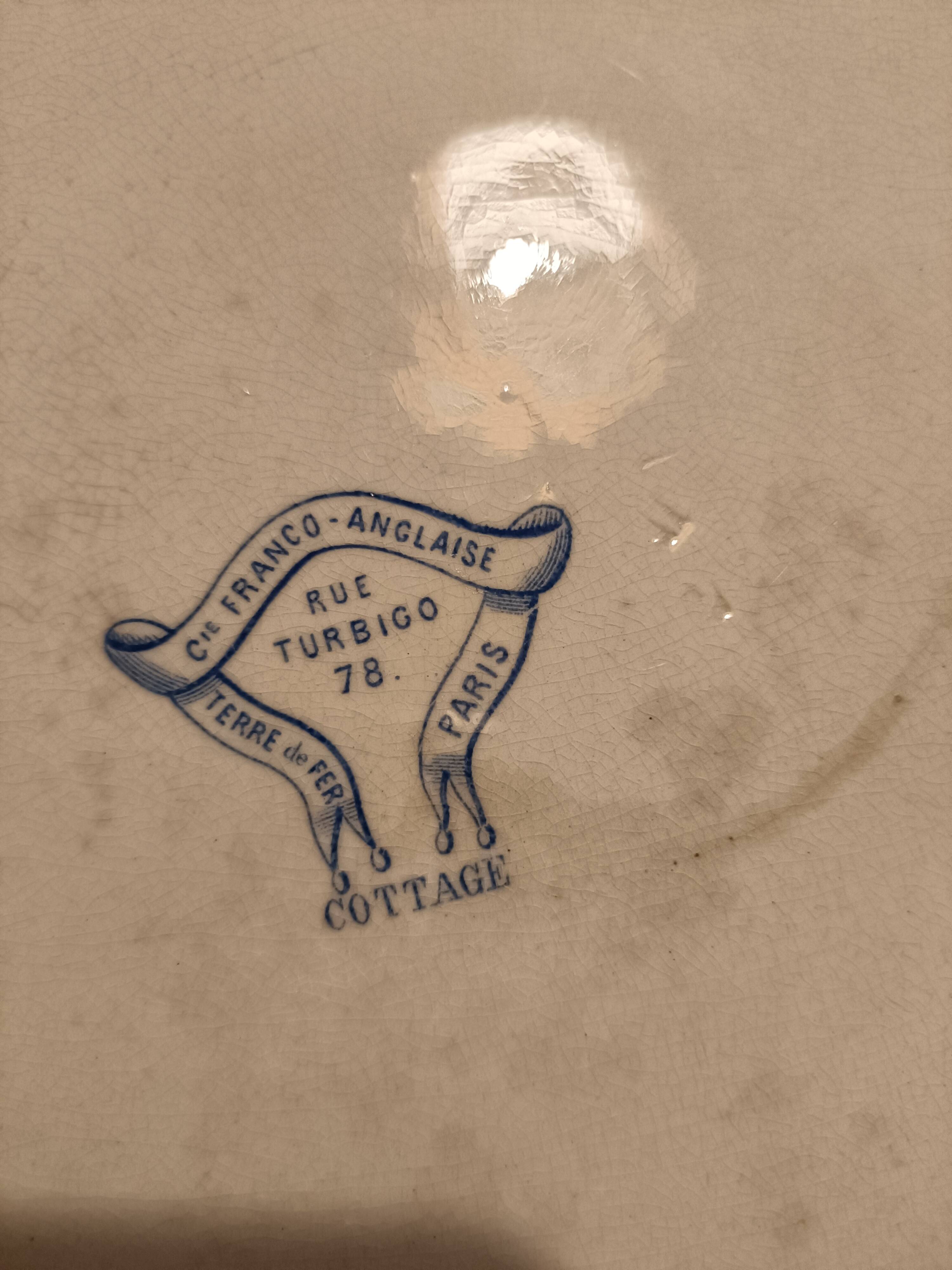 Large ironstone platter, Franco-English company