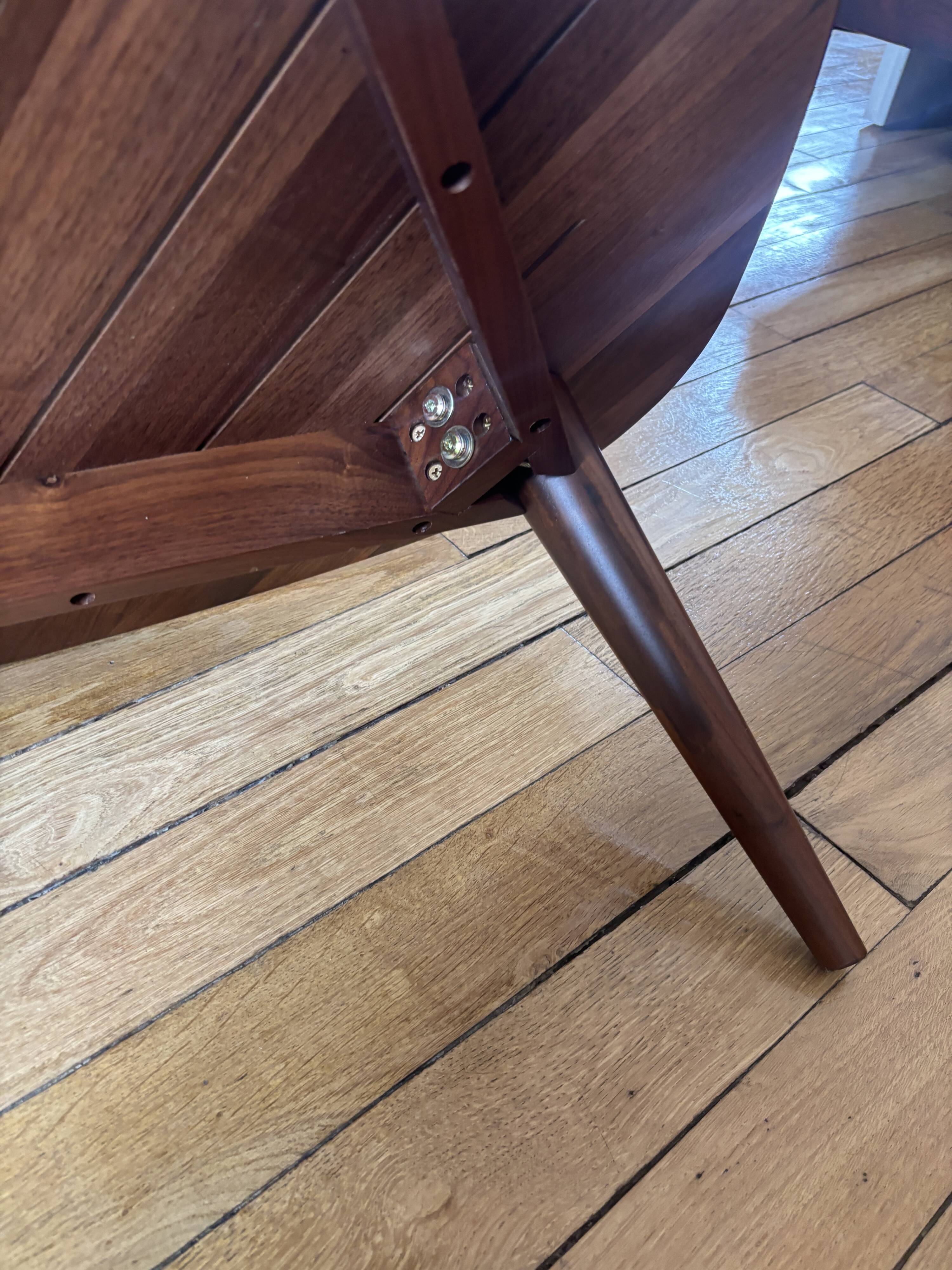 Organic Walnut Coffee Table - Mid-Century Modern Style