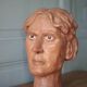 Sculpture signed Doloire, terracotta sculpture, sculpture of a man's head, collection, interior decoration.