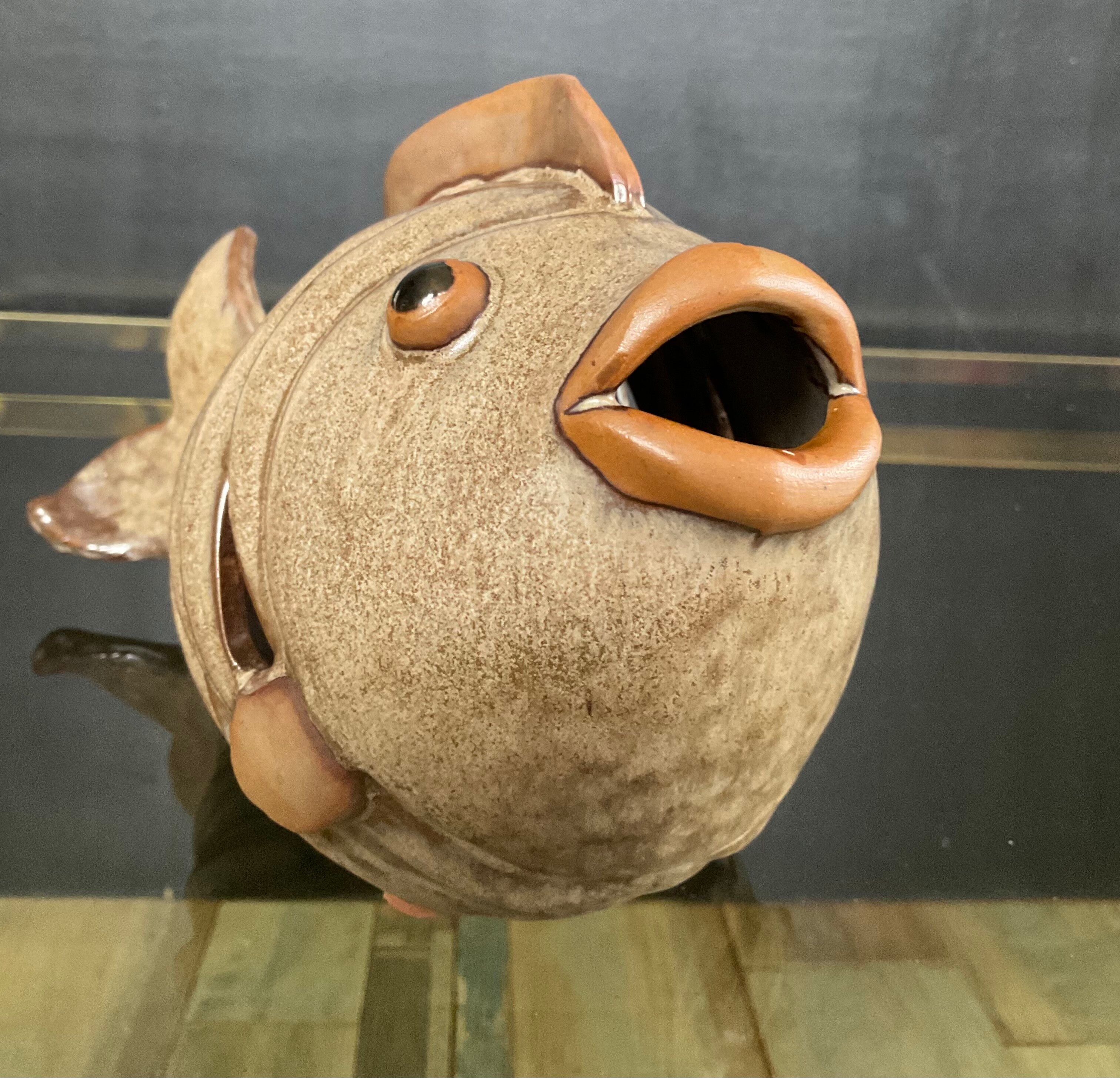 Vintage ceramic fish night light from the 70s.