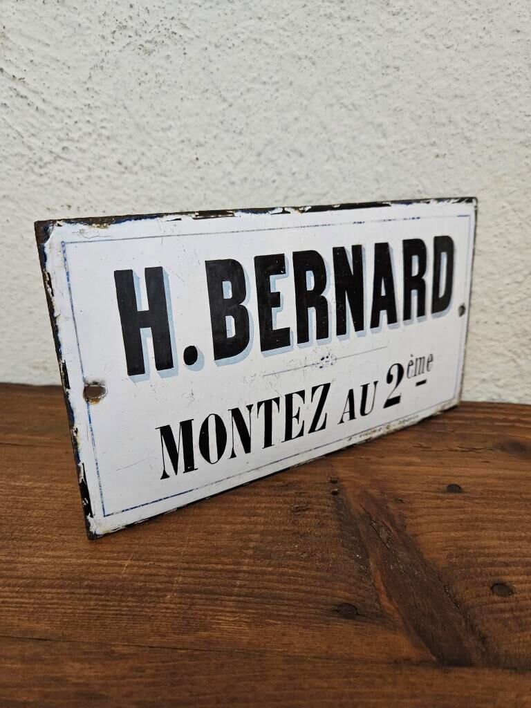 Bernard enamelled plaque