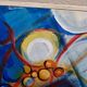 Abstract painting signed by André Meunier, modernist, design.