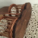 Door - wicker bottle rope and wood