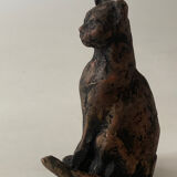 Chat on the lookout original art sculpture