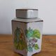 Tea pot herbalism vintage plant motifs