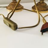 Set of 2 feet of marble brass lamp