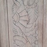 Art deco wardrobe in light oak