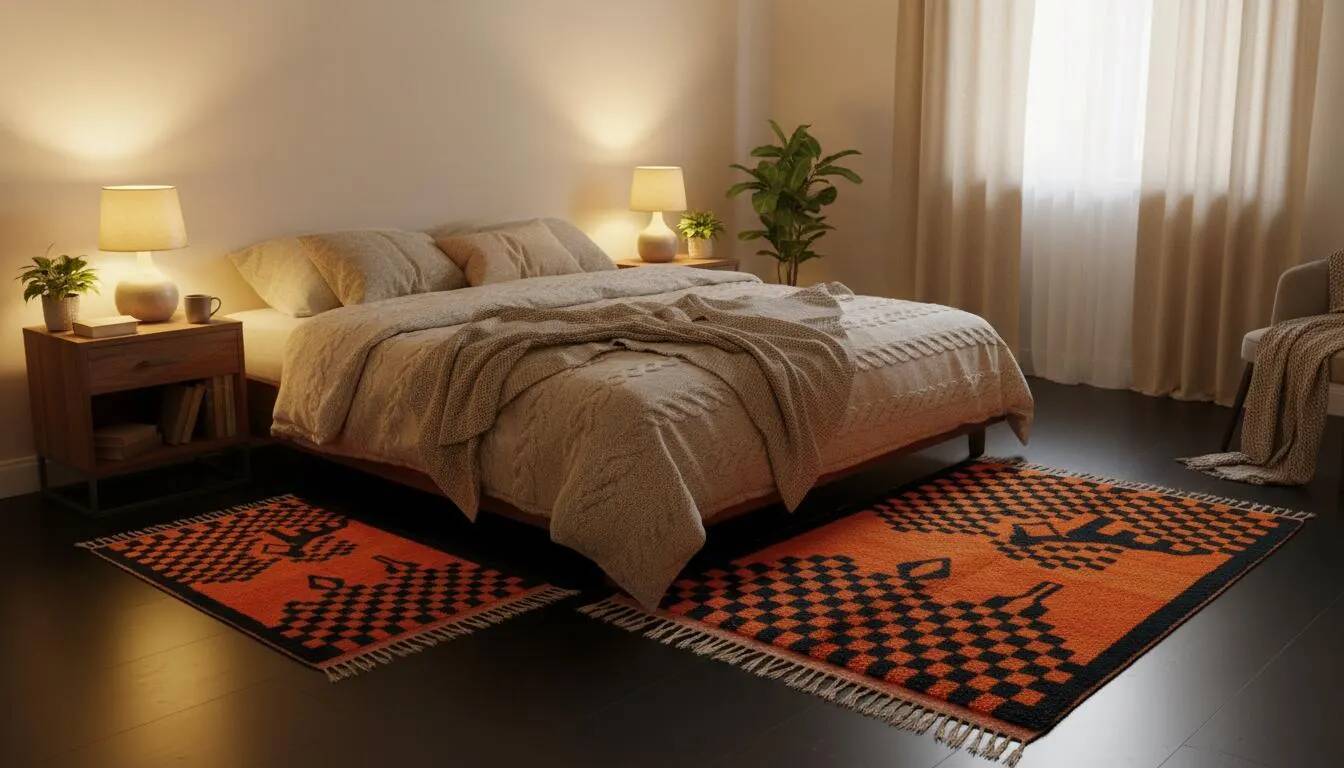 Traditional handmade carpet 250cm x 150cm Moroccan