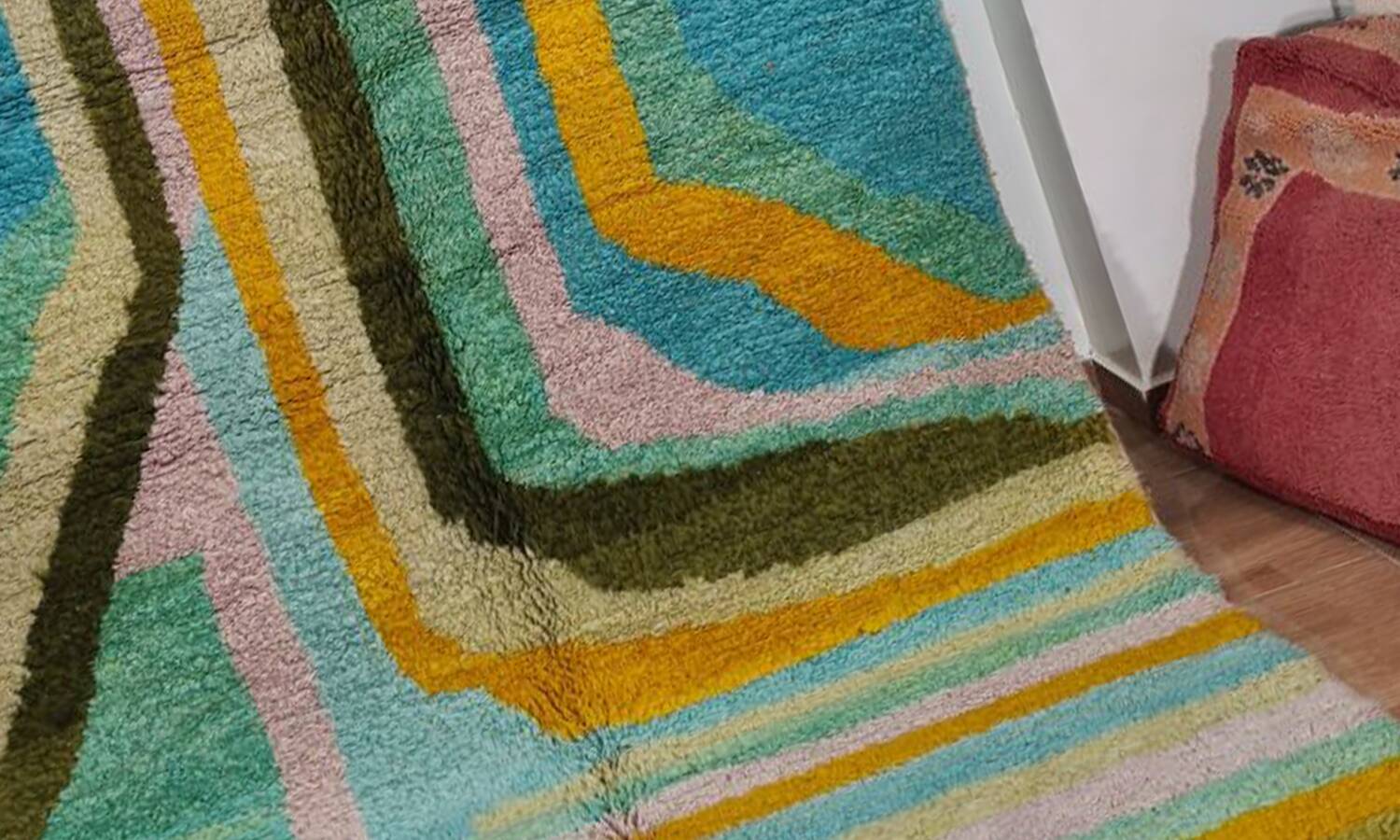 Berber bohemian handmade wool rug 250 X 150 CM