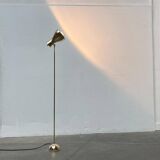 Minimalist brass floor lamp from the mid-century by Dieter Schulz for Wohnbedarf Ag, 1950s.