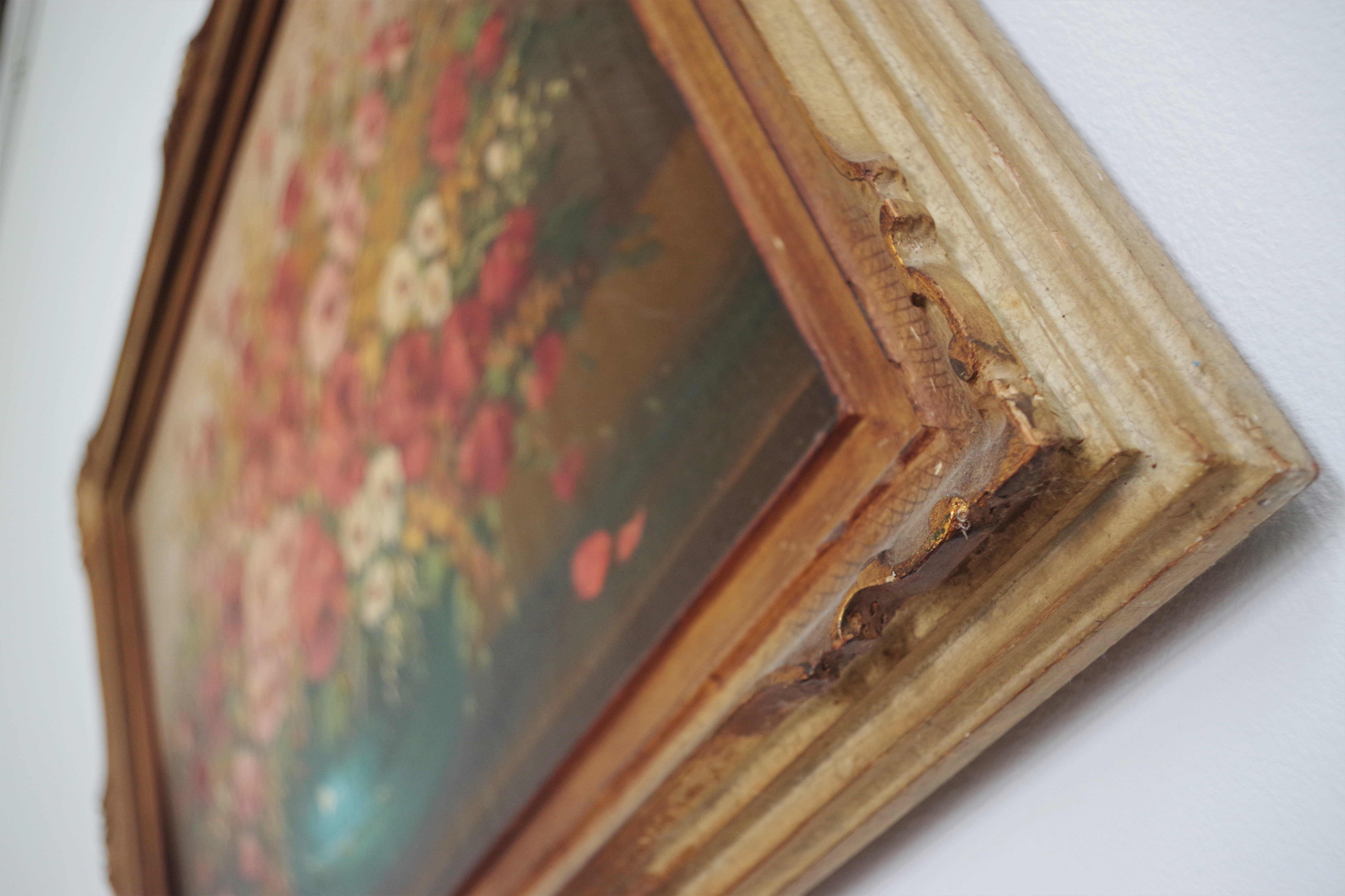 Floral arrangement painted by Lina Rossi, 1930s