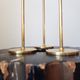 Pierre Forssell, Tulip chandeliers, brass, Skultuna, Scandinavian Modern