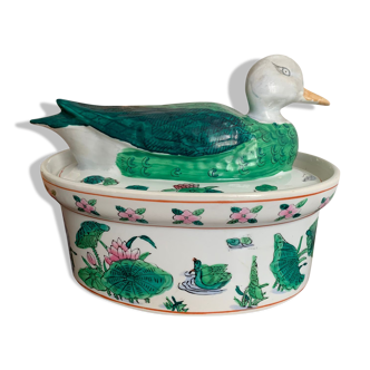 Hand-painted ceramic duck slip 1970