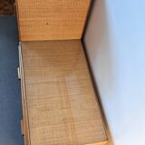 Commode en rotin Vintage 1960/70.