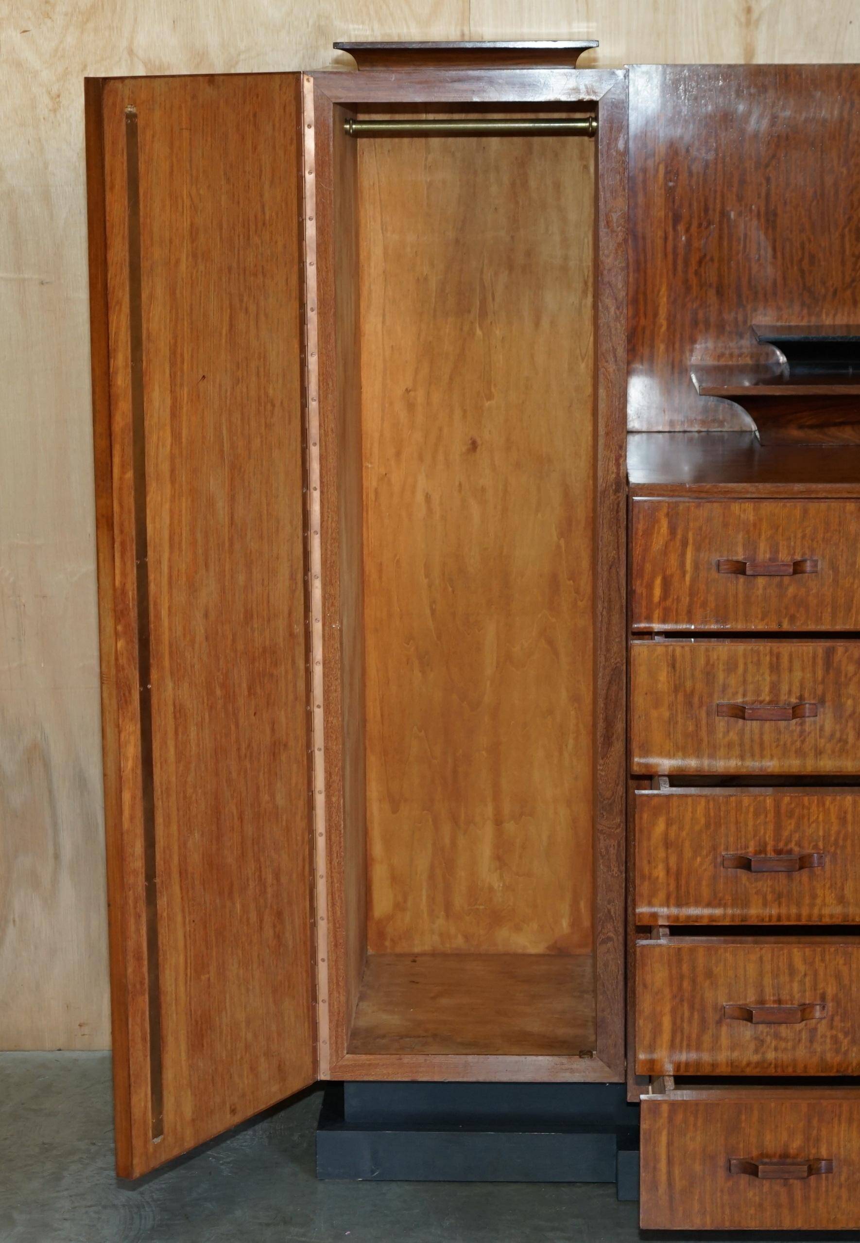 Art Deco Double Wardrobe Chest of Drawers 1920