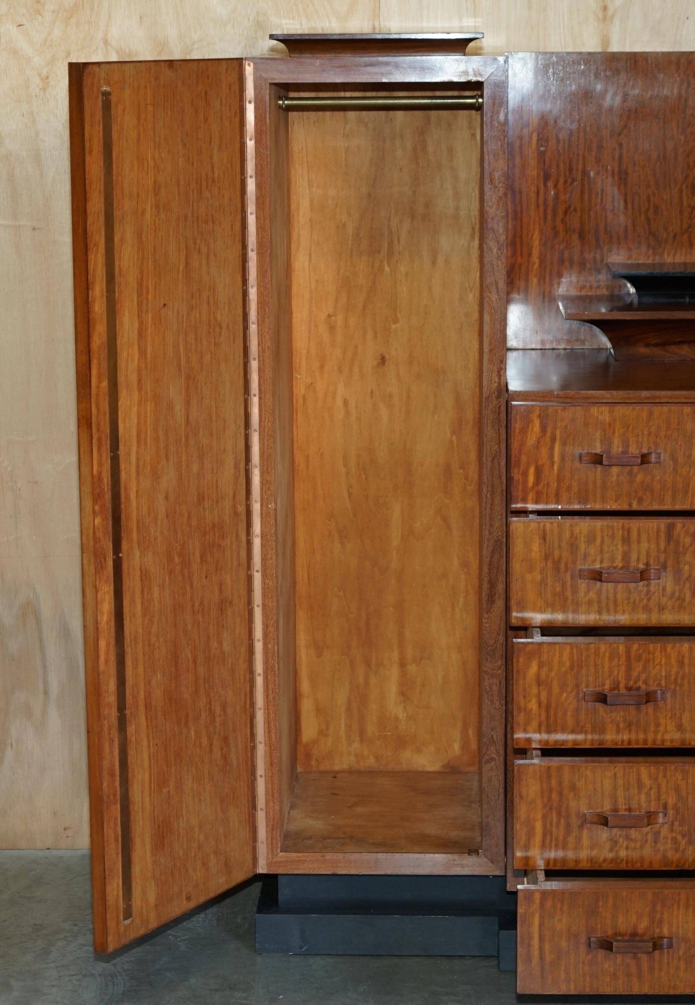 Art Deco Double Wardrobe Chest of Drawers 1920