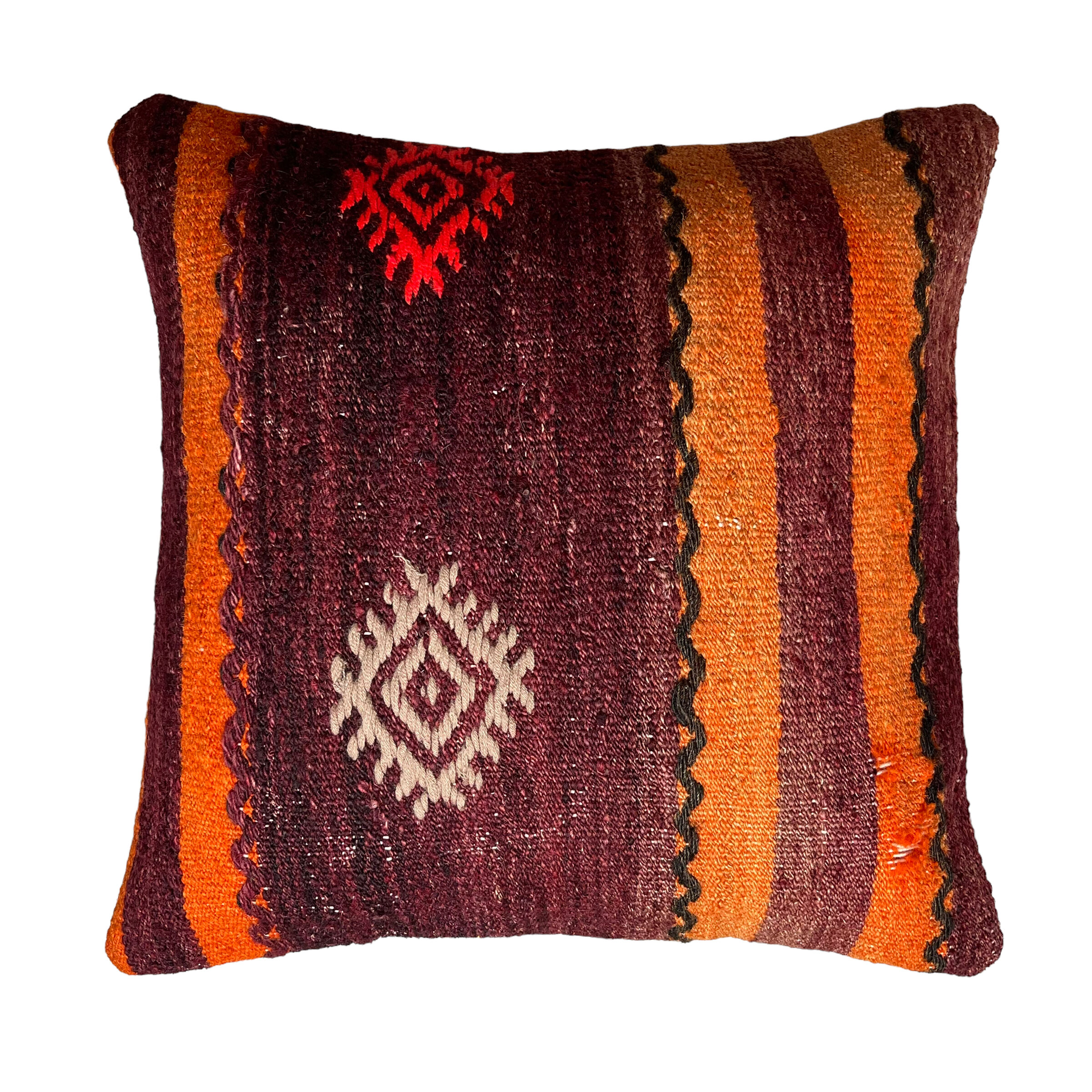 Vintage turkish kilim cushion cover 40 x 40 cm
