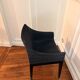 Upholstered armchair Madame black beige fabric Kartell
