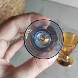 Harlequin blown crystal glasses