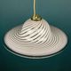 Classic swirl Murano glass pendant lamp Italy 1970s