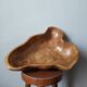 Handcrafted olive wood fruit bowl, country decor.