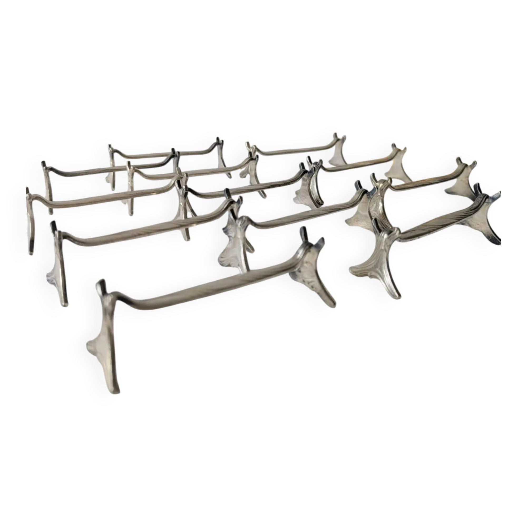Set of 12 Christofle knife rests, Moderne 1912 model