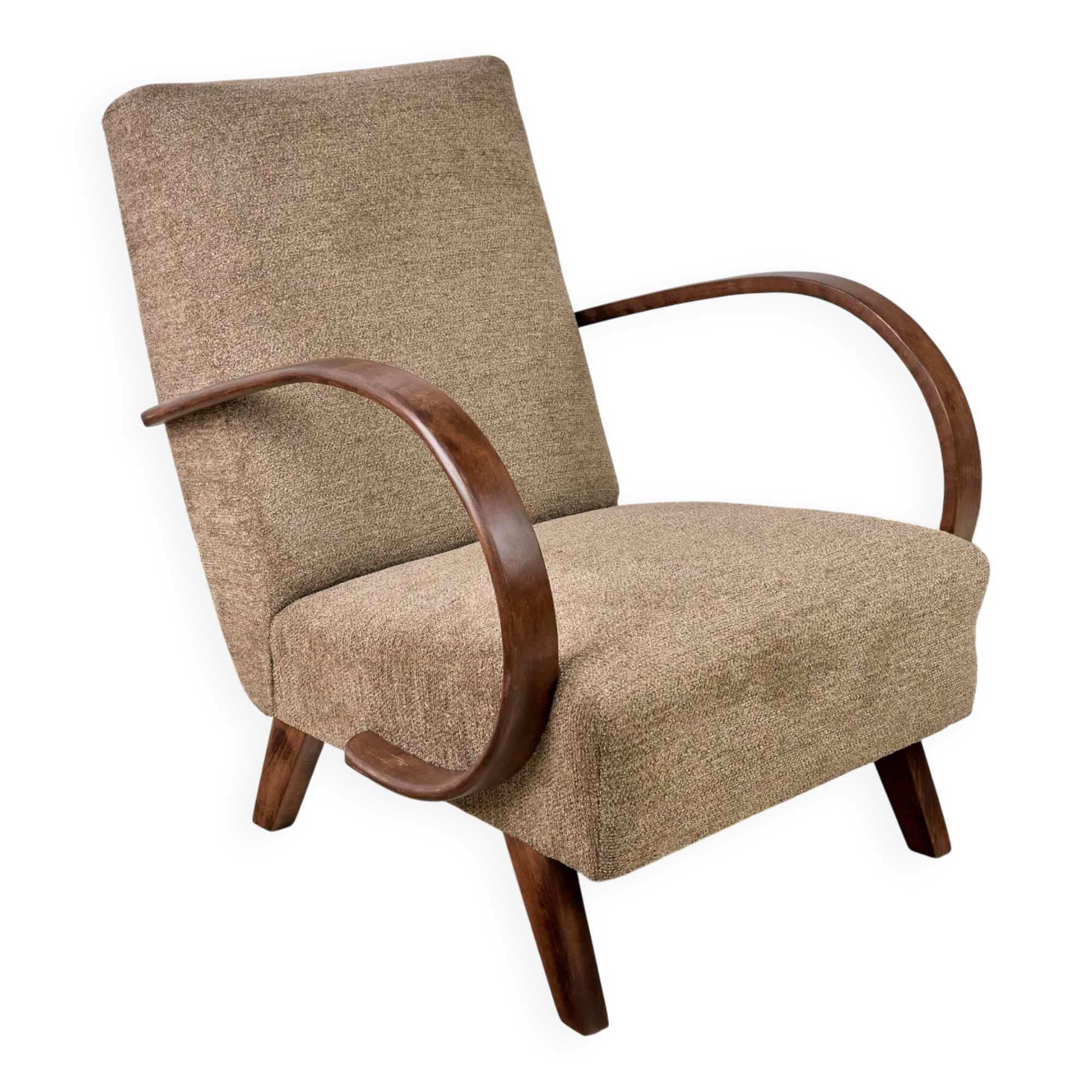 H 410 Armchair designed by Jindrich Halabala, 1940s, Czechoslovakia