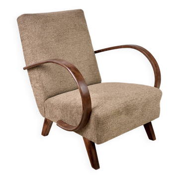Fauteuil H 410 conçu par Jindrich Halabala, années 1940, Tchécoslovaquie