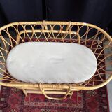 Vintage rattan crib – 1960s/70s
