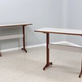 Mid century wood and formica desk 1950s, set of 2