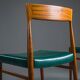 Chaises de salle à manger en similicuir vert botanique, années 1970, lot de 4