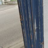 Old blue wooden mirror