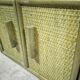 Green rattan shelf