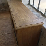 Enfilade meuble de métier chêne coulissant XL