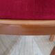 Solid cherry wood chairs and red velvet seat - Set of 4 - Louis Philippe style