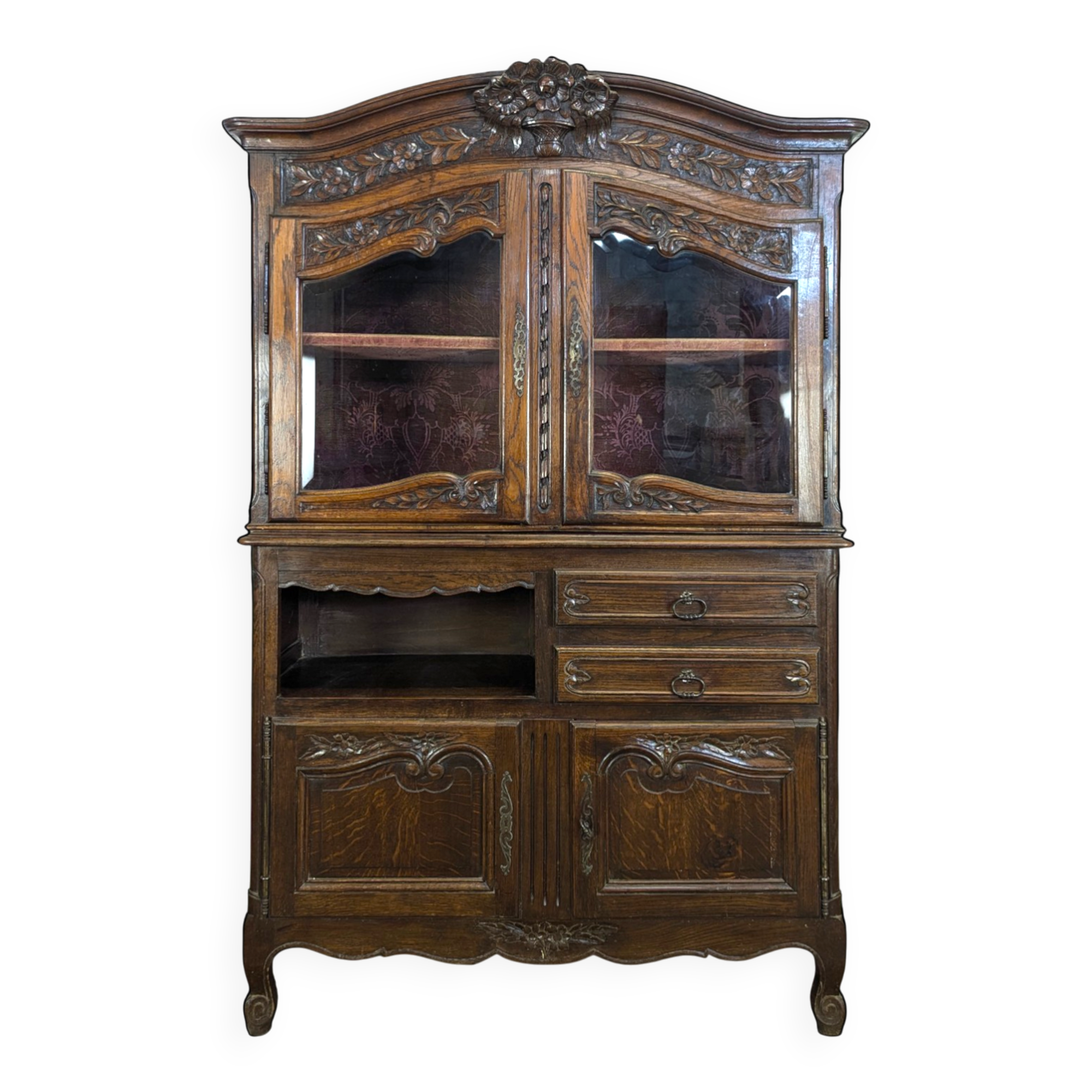 Norman oak glazed sideboard