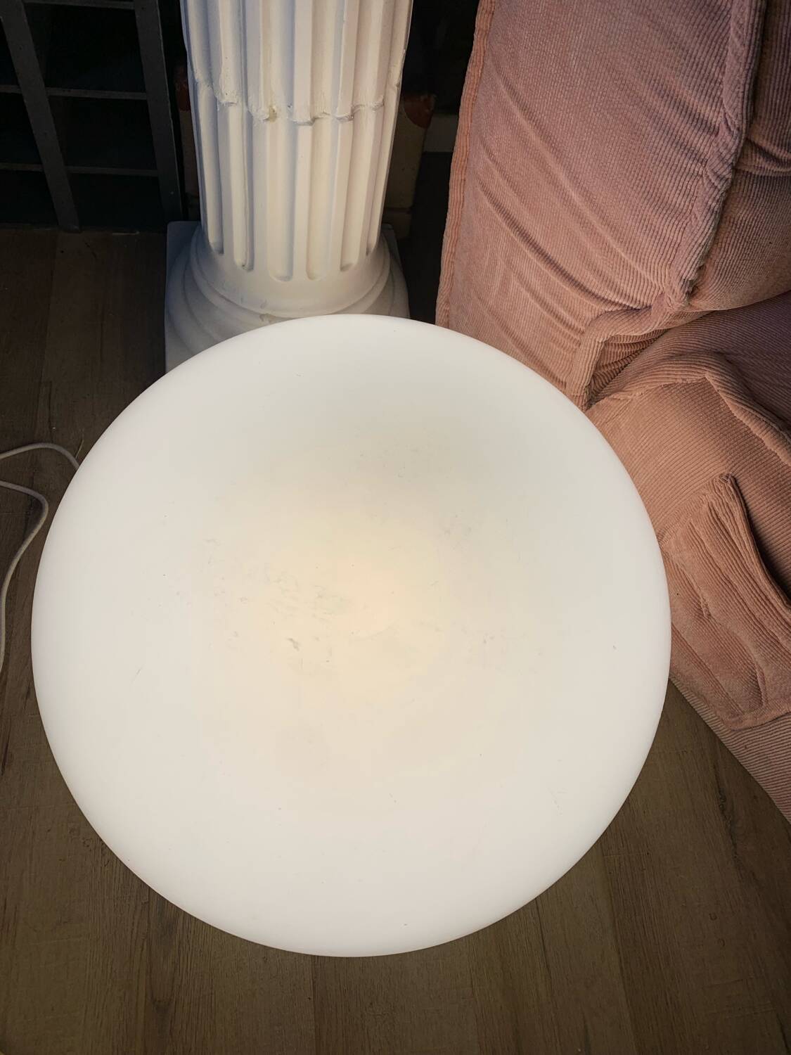 Large floor ball lamp