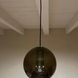 Smoked glass globe pendant lamp by Frank Ligtelijn for Raak