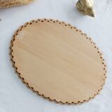 Wooden tray, flower pattern