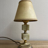 Table lamp - Alabaster cube foot