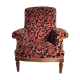 Vintage English flower velvet armchair