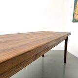 Beech farmhouse table, tapered legs, France, 1970s